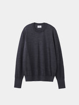 WOOL HIGH-GAUGE KNIT L/S CREW-NECK PO (WK326-LPO04) / GRAY