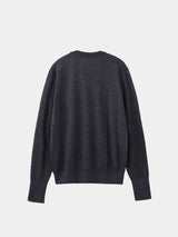 WOOL HIGH-GAUGE KNIT L/S CREW-NECK PO (WK326-LPO04) / GRAY