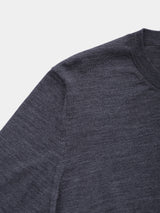 WOOL HIGH-GAUGE KNIT L/S CREW-NECK PO (WK326-LPO04) / GRAY