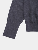 WOOL HIGH-GAUGE KNIT L/S CREW-NECK PO (WK326-LPO04) / GRAY