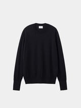 WOOL HIGH-GAUGE KNIT L/S CREW-NECK PO (WK326-LPO04) / BLACK