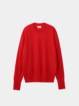 WOOL HIGH-GAUGE KNIT L/S CREW-NECK PO (WK326-LPO04) / RED