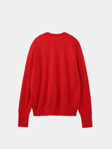 WOOL HIGH-GAUGE KNIT L/S CREW-NECK PO (WK326-LPO04) / RED
