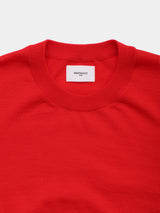 WOOL HIGH-GAUGE KNIT L/S CREW-NECK PO (WK326-LPO04) / RED