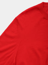 WOOL HIGH-GAUGE KNIT L/S CREW-NECK PO (WK326-LPO04) / RED