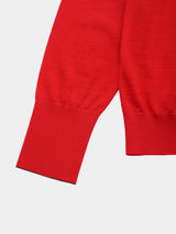 WOOL HIGH-GAUGE KNIT L/S CREW-NECK PO (WK326-LPO04) / RED