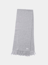 BABY ALPACA BRUSHED STOLE (WK326-UAC01) / L.GRAY