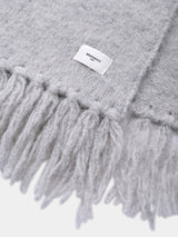 BABY ALPACA BRUSHED STOLE (WK326-UAC01) / L.GRAY