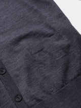WOOL HIGH-GAUGE KNIT L/S V-NECK CARDIGAN (WK326-LCD03) / GRAY