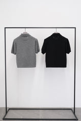 Puff-sleeve Polo-shirt (CZ126-LPO56) / Black