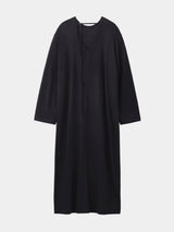 L/S BACK U-NECK DRESS (WJ501-MCS28) / BLACK