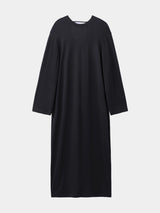L/S BACK U-NECK DRESS (WJ501-MCS28) / BLACK
