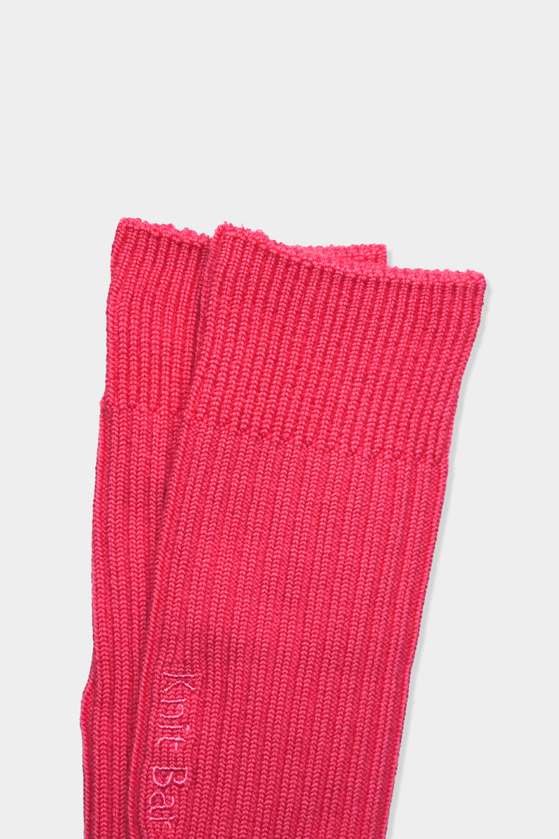 TKB WOOL RIB SOCKS (TKB501-S001) / PINK – umeda-knit.com