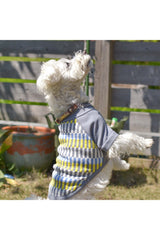 【DOG ACCESSORIES】 FRAIS CHECK SLEEVE KNIT