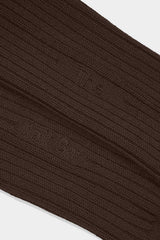 TKB WOOL RIB SOCKS(TKB501-S001) / BROWN