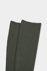 TKB WOOL RIB SOCKS(TKB501-S001) / KHAKI