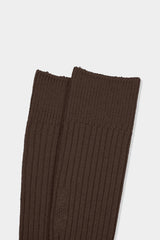 TKB WOOL RIB SOCKS(TKB501-S001) / BROWN