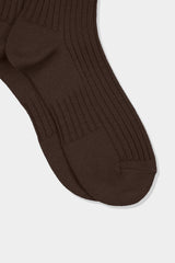 TKB WOOL RIB SOCKS(TKB501-S001) / BROWN