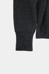 Low-gauge Half-cardigan St-cardigan (WK325-LCD03) / CHARCOAL