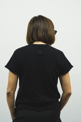 CASHMERE KNIT T-SHIRT (CZ324-LPO03) / BLACK