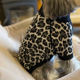 【DOG ACCESSORIES】 LEOPARD-PATTERN KNIT