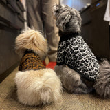 【DOG ACCESSORIES】 LEOPARD-PATTERN KNIT