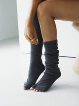 CASHMERE RIB KNIT LEG WARMERS (WK22C-AC04)