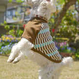 【DOG ACCESSORIES】 FRAIS CHECK SLEEVE KNIT